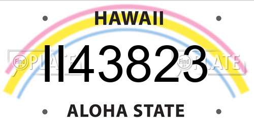 II43823 Hawaii License Plate