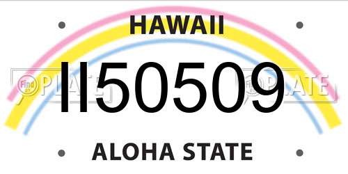 II50509 Hawaii License Plate