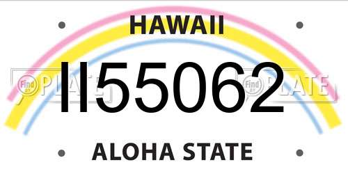 II55062 Hawaii License Plate