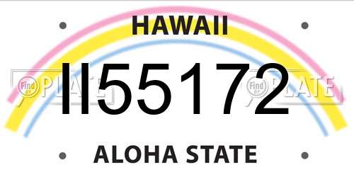 II55172 Hawaii License Plate