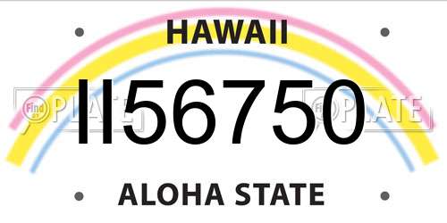 II56750 Hawaii License Plate