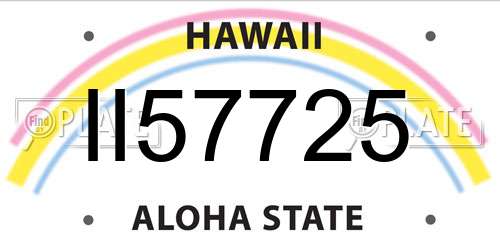 II57725 Hawaii License Plate