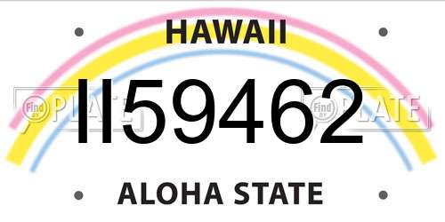 II59462 Hawaii License Plate