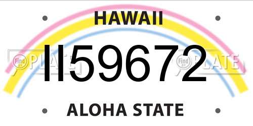 II59672 Hawaii License Plate