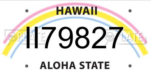 II79827 Hawaii License Plate