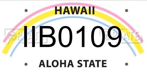 IIB0109 Hawaii License Plate