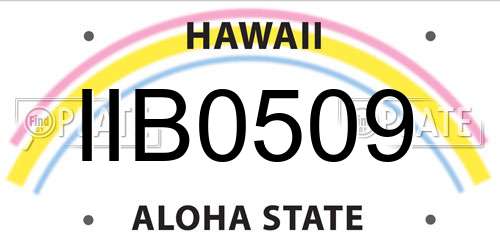 IIB0509 Hawaii License Plate