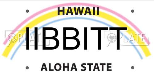 IIBBITT Hawaii License Plate