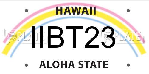 IIBT23 Hawaii License Plate