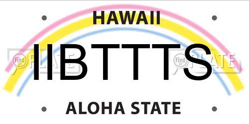 IIBTTTS Hawaii License Plate