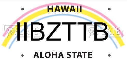 IIBZTTB Hawaii License Plate