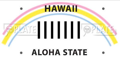 IIIIIII Hawaii License Plate
