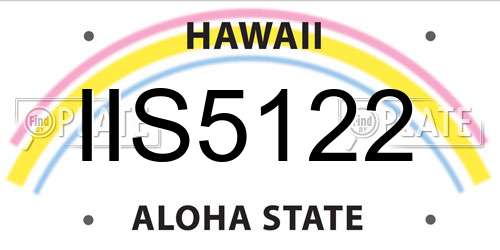IIS5122 Hawaii License Plate