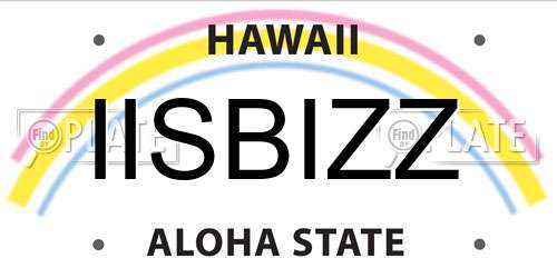 IISBIZZ Hawaii License Plate