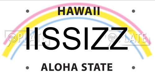 IISSIZZ Hawaii License Plate