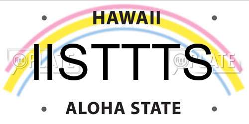 IISTTTS Hawaii License Plate