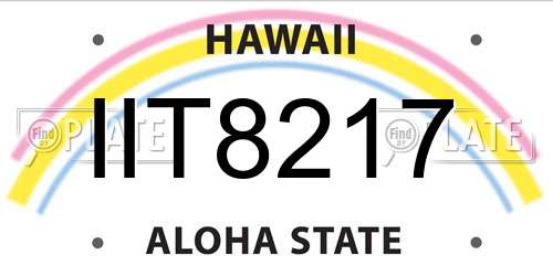 IIT8217 Hawaii License Plate