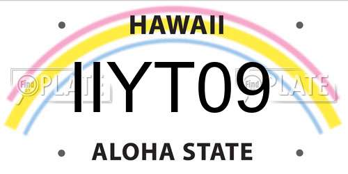 IIYT09 Hawaii License Plate