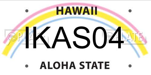 IKAS04 Hawaii License Plate