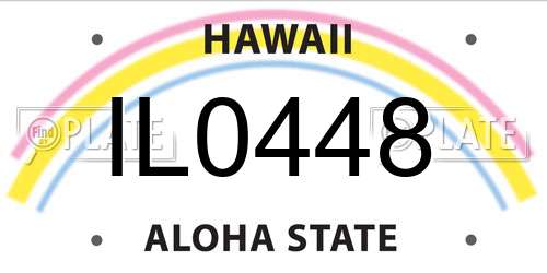 IL0448 Hawaii License Plate