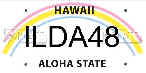 ILDA48 Hawaii License Plate