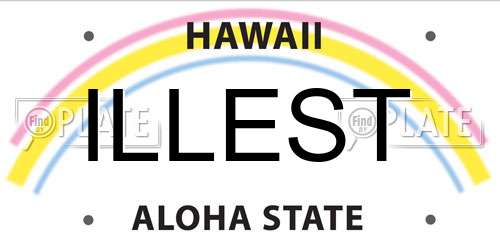 ILLEST Hawaii License Plate