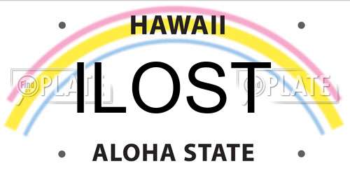 ILOST Hawaii License Plate