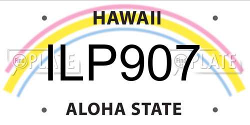 ILP907 Hawaii License Plate