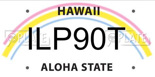 ILP90T Hawaii License Plate