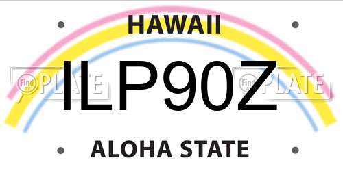 ILP90Z Hawaii License Plate