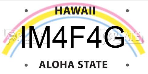 IM4F4G Hawaii License Plate