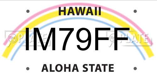 IM79FF Hawaii License Plate