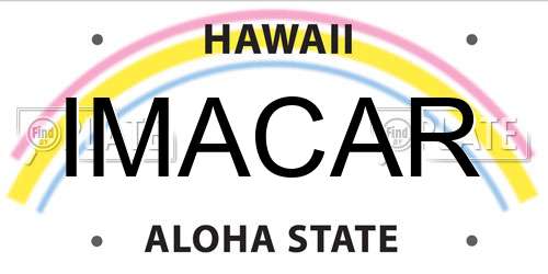 IMACAR Hawaii License Plate