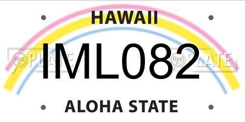 IML082 Hawaii License Plate