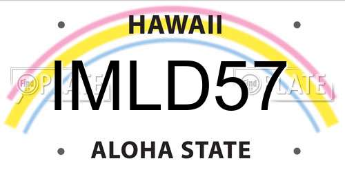 IMLD57 Hawaii License Plate