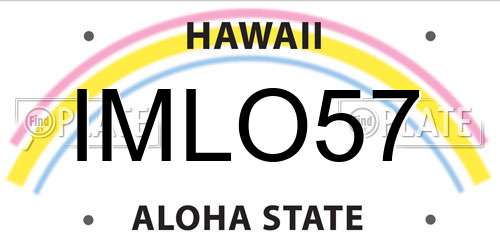IMLO57 Hawaii License Plate