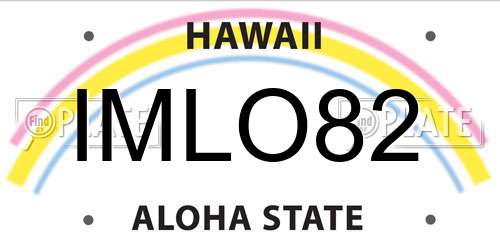 IMLO82 Hawaii License Plate