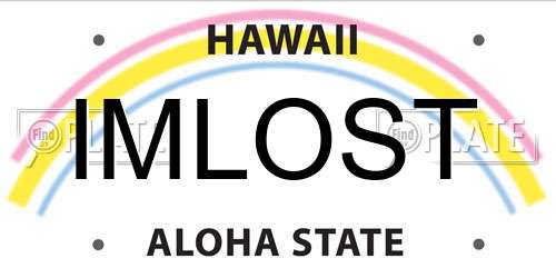 IMLOST Hawaii License Plate