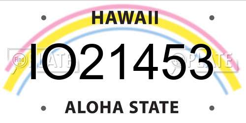 IO21453 Hawaii License Plate