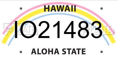 IO21483 Hawaii License Plate