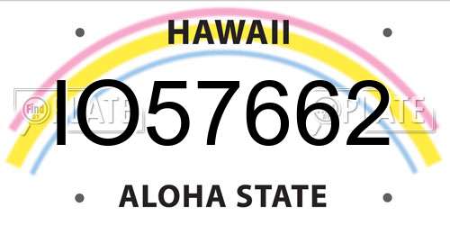 IO57662 Hawaii License Plate