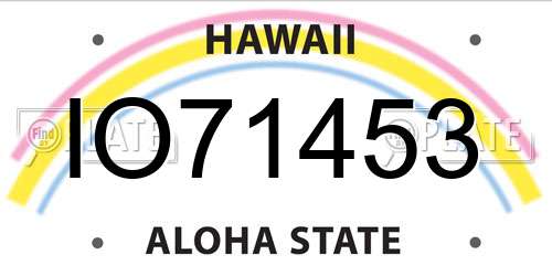 IO71453 Hawaii License Plate