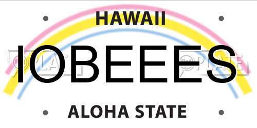 IOBEEES Hawaii License Plate