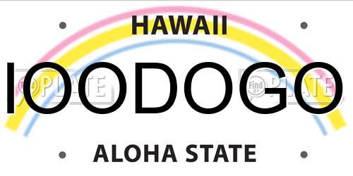 IOODOGO Hawaii License Plate