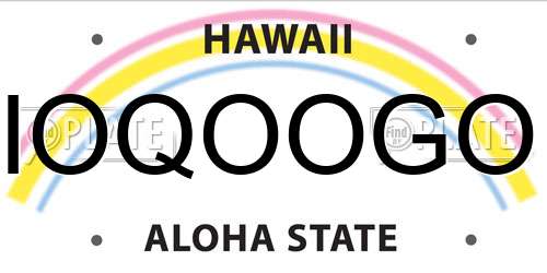 IOQOOGO Hawaii License Plate