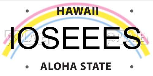 IOSEEES Hawaii License Plate