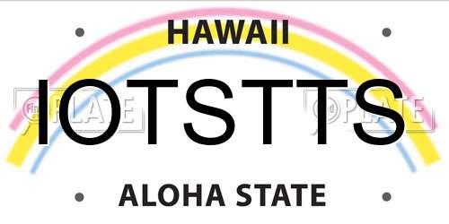 IOTSTTS Hawaii License Plate