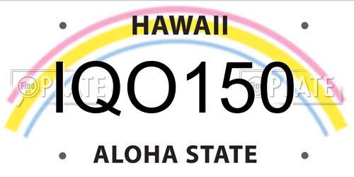 IQO150 Hawaii License Plate
