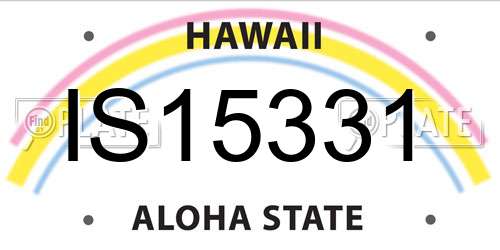 IS15331 Hawaii License Plate