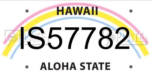 IS57782 Hawaii License Plate